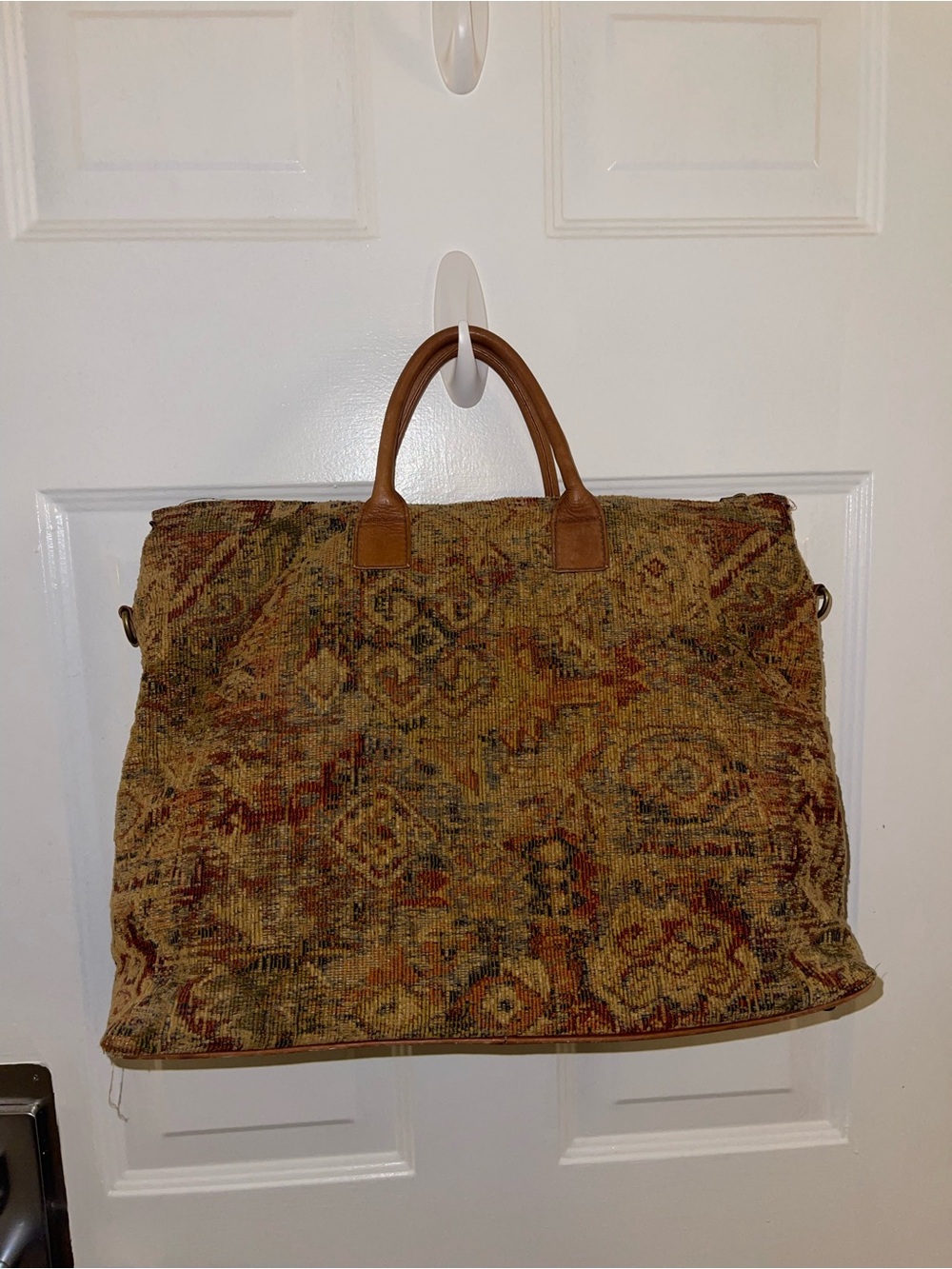 J. Jill Multicolor Tapestry Tote with Black Lining